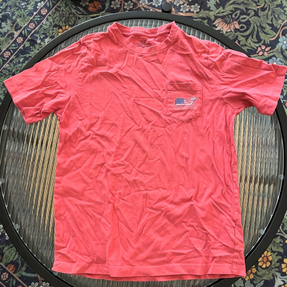 Vineyard Vines Kids Coral Short Sleeve Tee